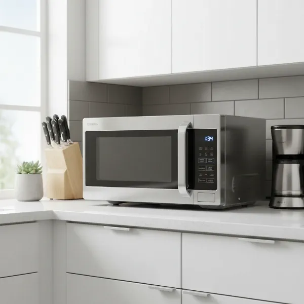 modern stainless steel toshiba inverter microwave kitchen appliance