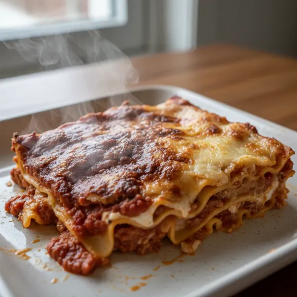 plate of food with visible hot and cold spots from traditional microwave heating